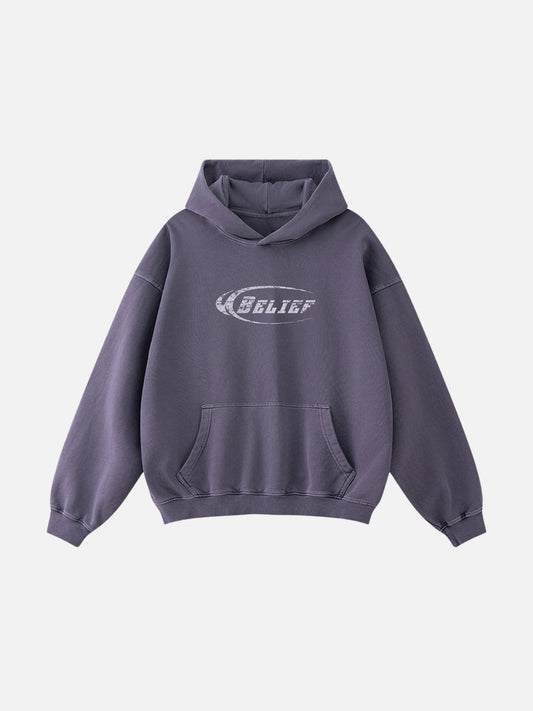 BELIEF - Oversized Graphic Hoodie