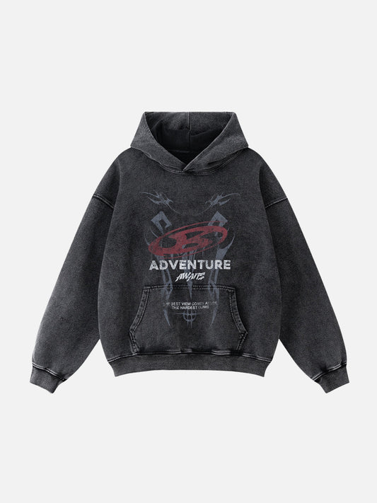 ADVENTURE - Oversized Print Hoodie
